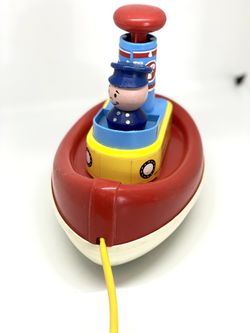 Fisher PriceVINTAGE1967 Tuggy Tooter Boat Pull Toy for Sale in