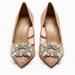ZARA LACE HEELS