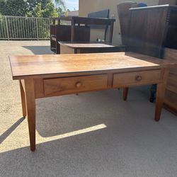 Solid wood table