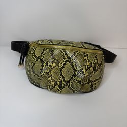 Snakeskin Python Print  Bag for Men and Women, Zipper Adjustable Crossbody 