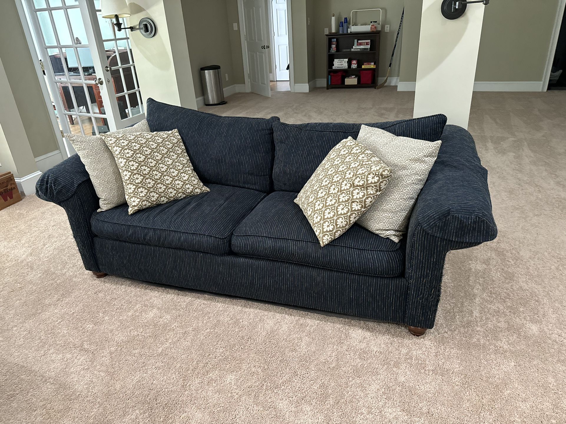 Extra Long (90”) Tufted Upholstered Sofa/Couch