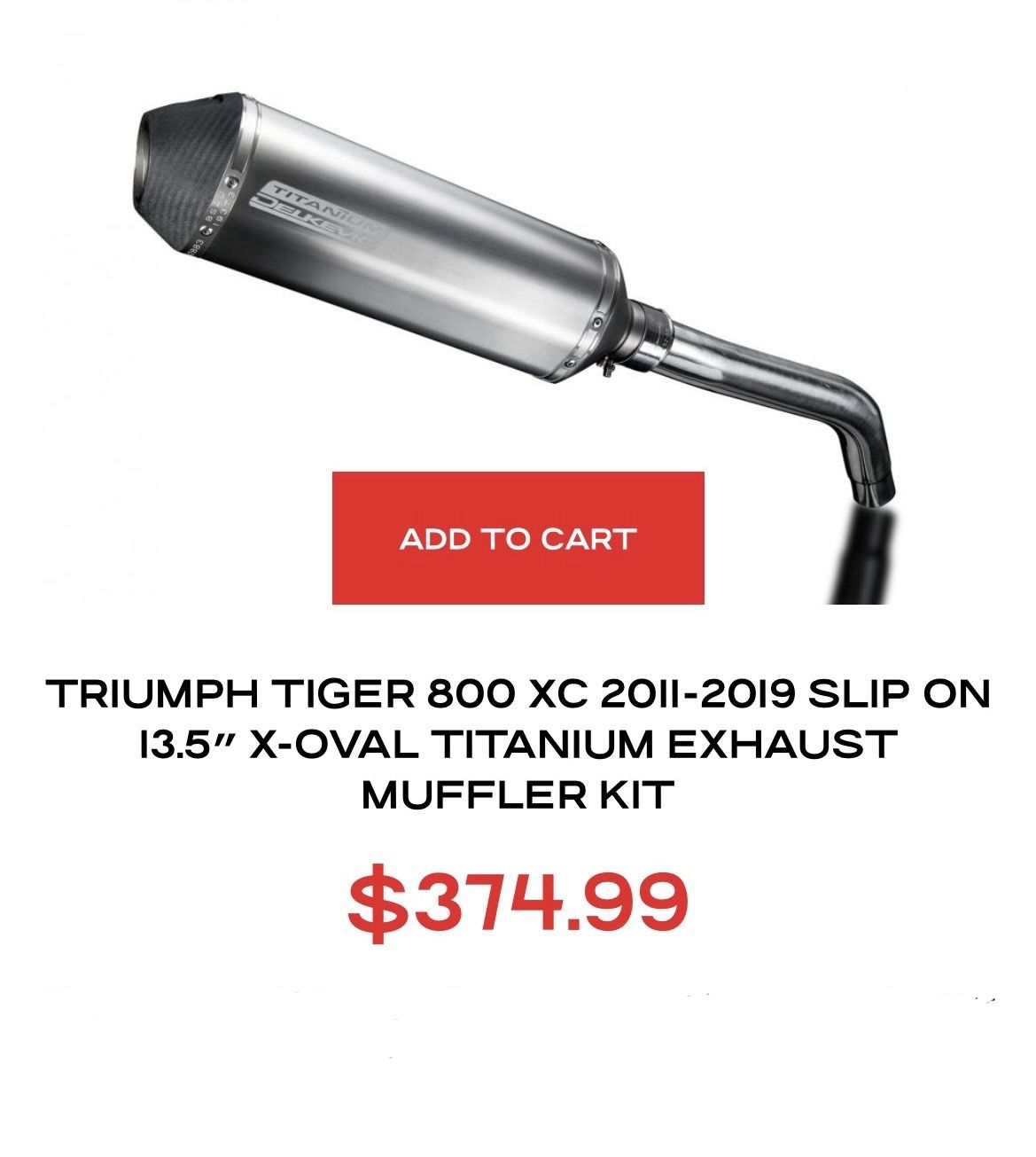 Delkevic Slip On Exhaust Triumph Tiger 800 Xca 2011- 2019