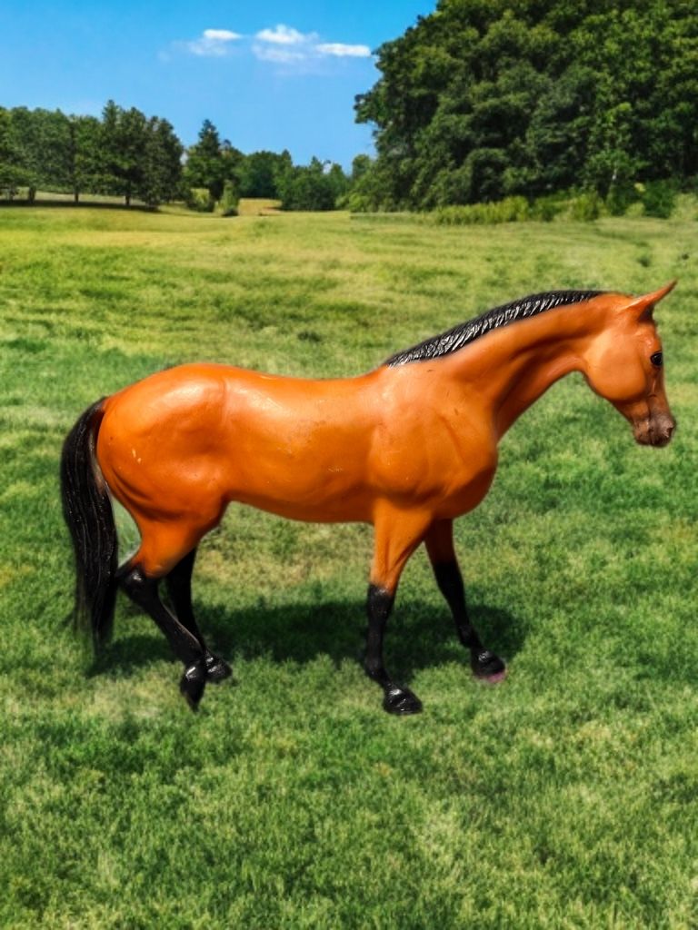 Breyer 1995 Bay Rugged Lark American Quarter Horse Stallion White Blaze #450