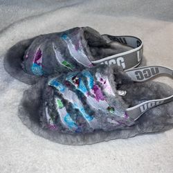 Ugg Fluff Yeah Tiger Flower Platform Slide