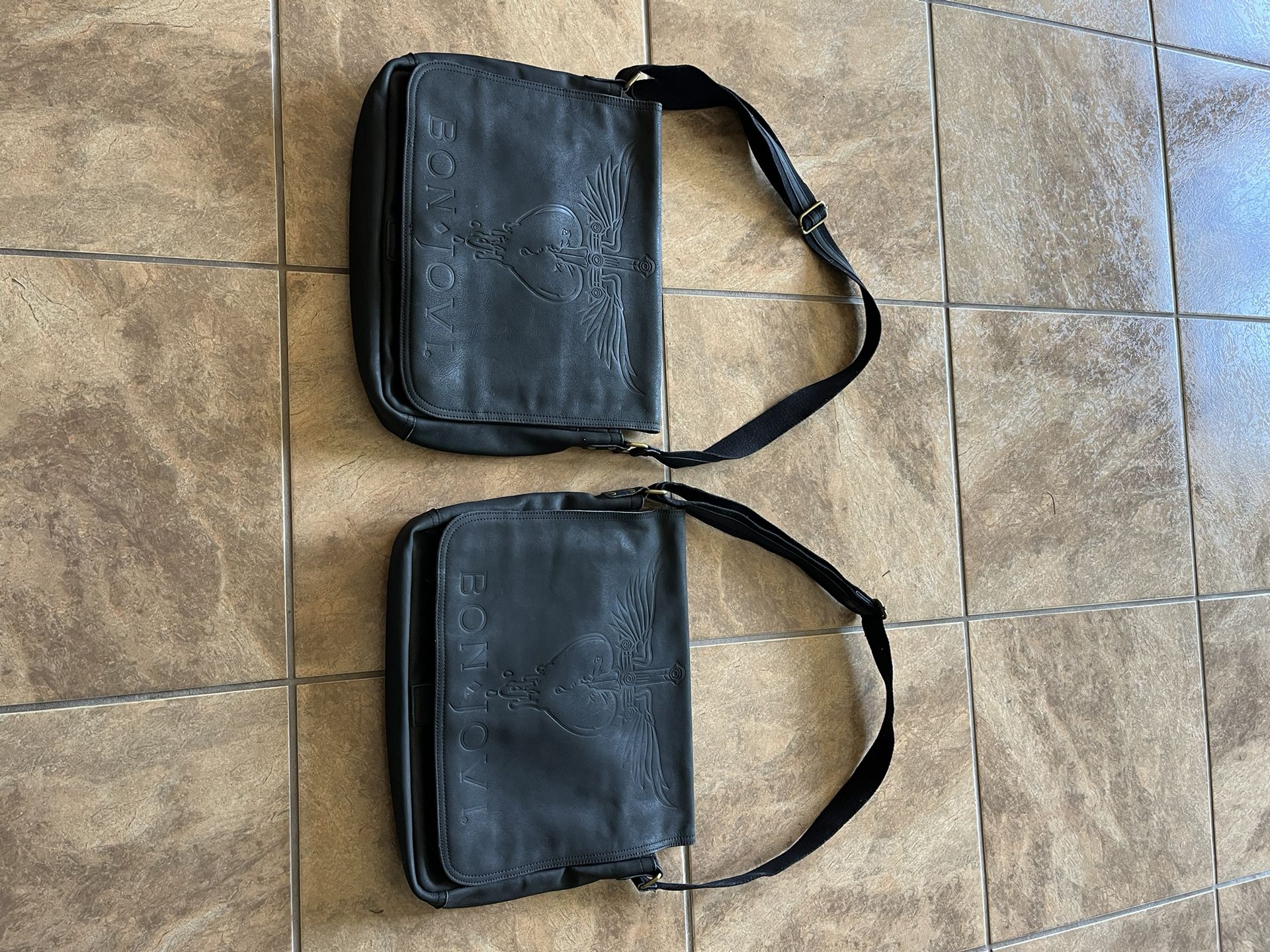Bon Jovi Circle Tour Messenger Leather Bags-2