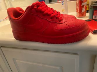 Red Air Force 1 Still New  Mens 9