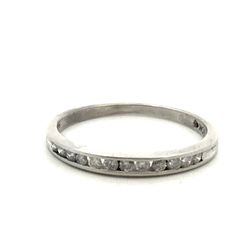 Woman’s Ladies 10k White Gold Diamond Band Ring Size 7 GP3123013