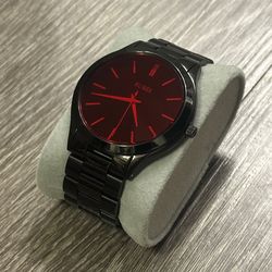 Burei Men’s Black & Silver Watch