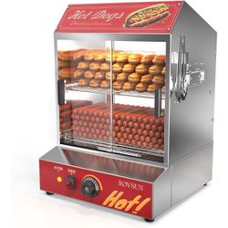 Brand New Commercial Hotdog Steamer With Bun Warmer For 140