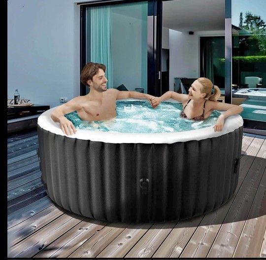 Inflatable Hot Tub 4-6 Person with Air Pump and Cover, Portable Blow Up 211 Gallon Hot Tub,