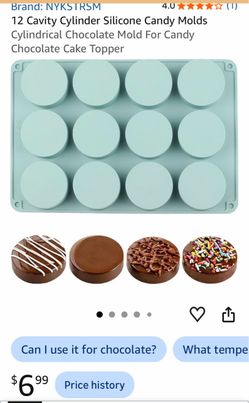 12 Cavity Silicone Cylinder Candy Mold