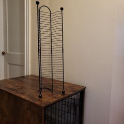 Black Metal CD/DVD Storage Rack 