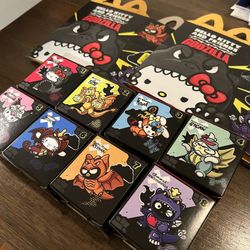 McDonald's Hello Kitty and Friends x Godzilla Happy Meal Toys Full Set