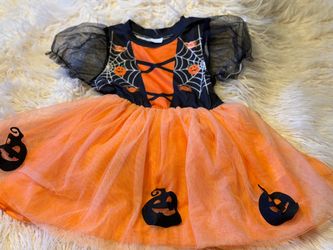 Girls Halloween Pumpkin Tutu Costume Dress