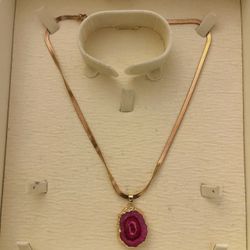 Pink Color Solar Quartz Druzy/Drusy Pendant 24k Gold Electroplated Bio Color Designer Rare Pendant Sale