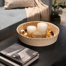 Brand New: Dune Ecomix Decorative Bowl with Handwoven Rattan