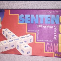 Sentence Cube 1971 Vintage Educational Game 