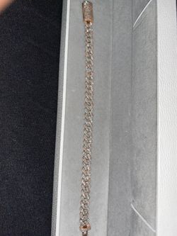 10K 2 Tone Diamond Bracelet 