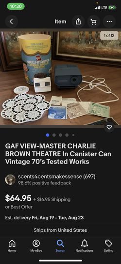 Charlie Brown Viewmaster theater old 1970's for Sale in Paterson, NJ -  OfferUp