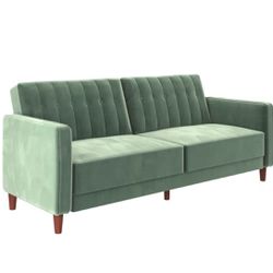 Velvet Convertible Sofa 