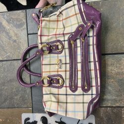 Purple Plaid Purse