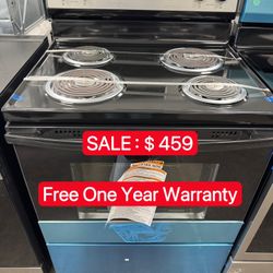 30in Freestanding Electric Stove-Open box-Free One Year Warranty