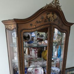 Antique french vitrine china cabinet