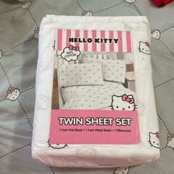 Hello Kitty Twin Sheet Set 