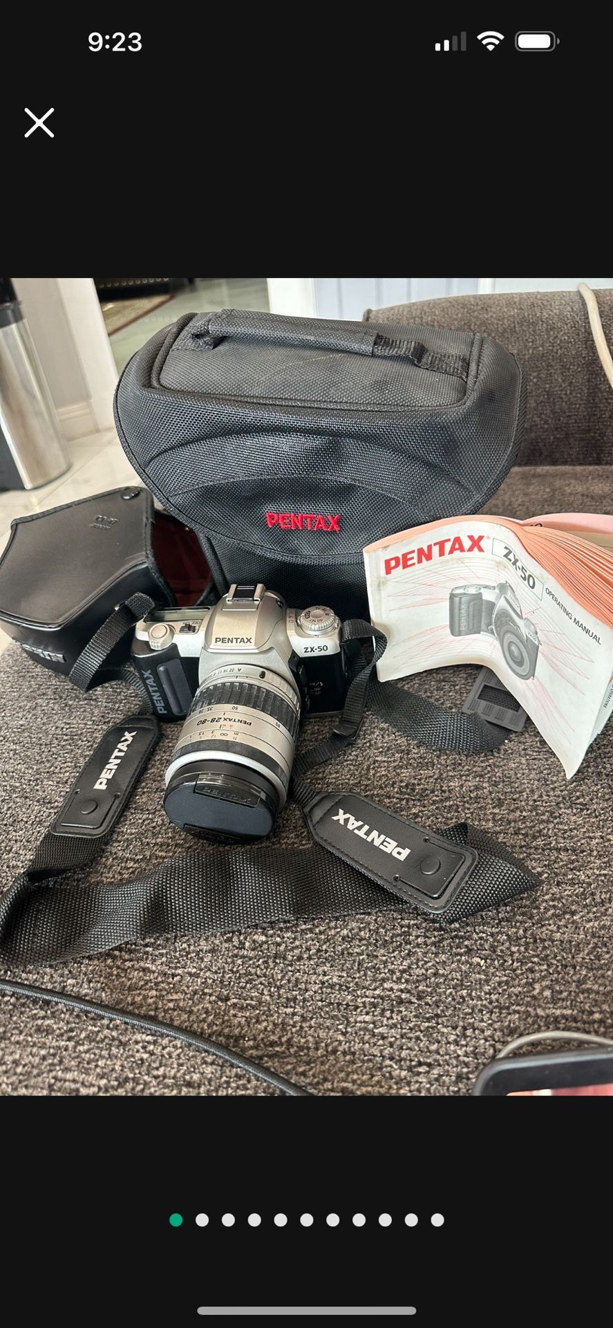 Pentax Zx-50 35 MM Camera W/ Pentax 28-80 Lens . Lens Cover And Carrying Case...