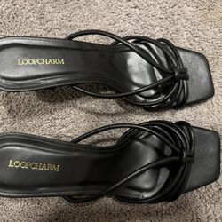 Women’s Black Strappy Heels