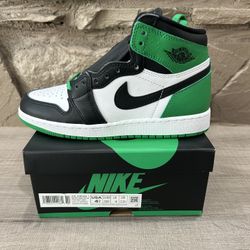 New Jordan 1 Retro High OG Lucky Green Size 4.5 GS/  6 Women