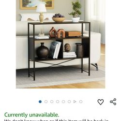 Brand new in box ..  Multipurpose metal wood  table with shelves..