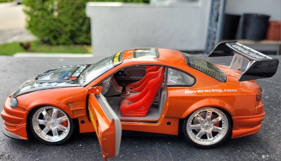 Boley 1/24 x-tuner Red Nissan Silvia With Working Lights for Boley 1/24 x-tuner Red Nissan Silvia With Working Lights for