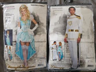 Couples Cinderella & Prince Costumes - Size Medium