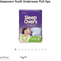 5 Packages Of  Sleepovers by Cuties Pampers- Diapers-baby Pants-baby Shower- Sz:S-M