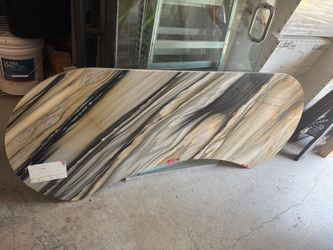 Marble Desk Top – Zen Calacatta Illusion | 3/4” Thick