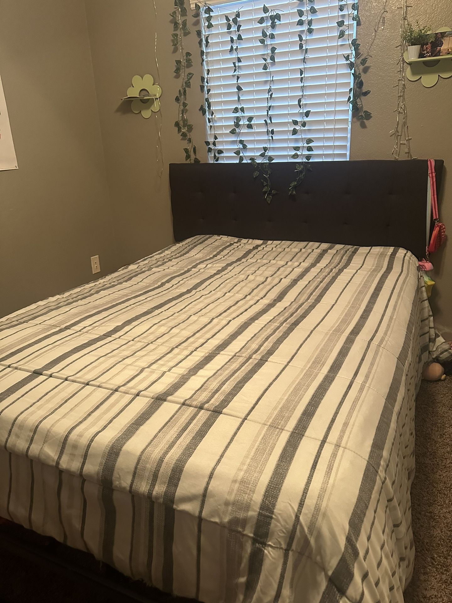 Grey Headboard And Frame