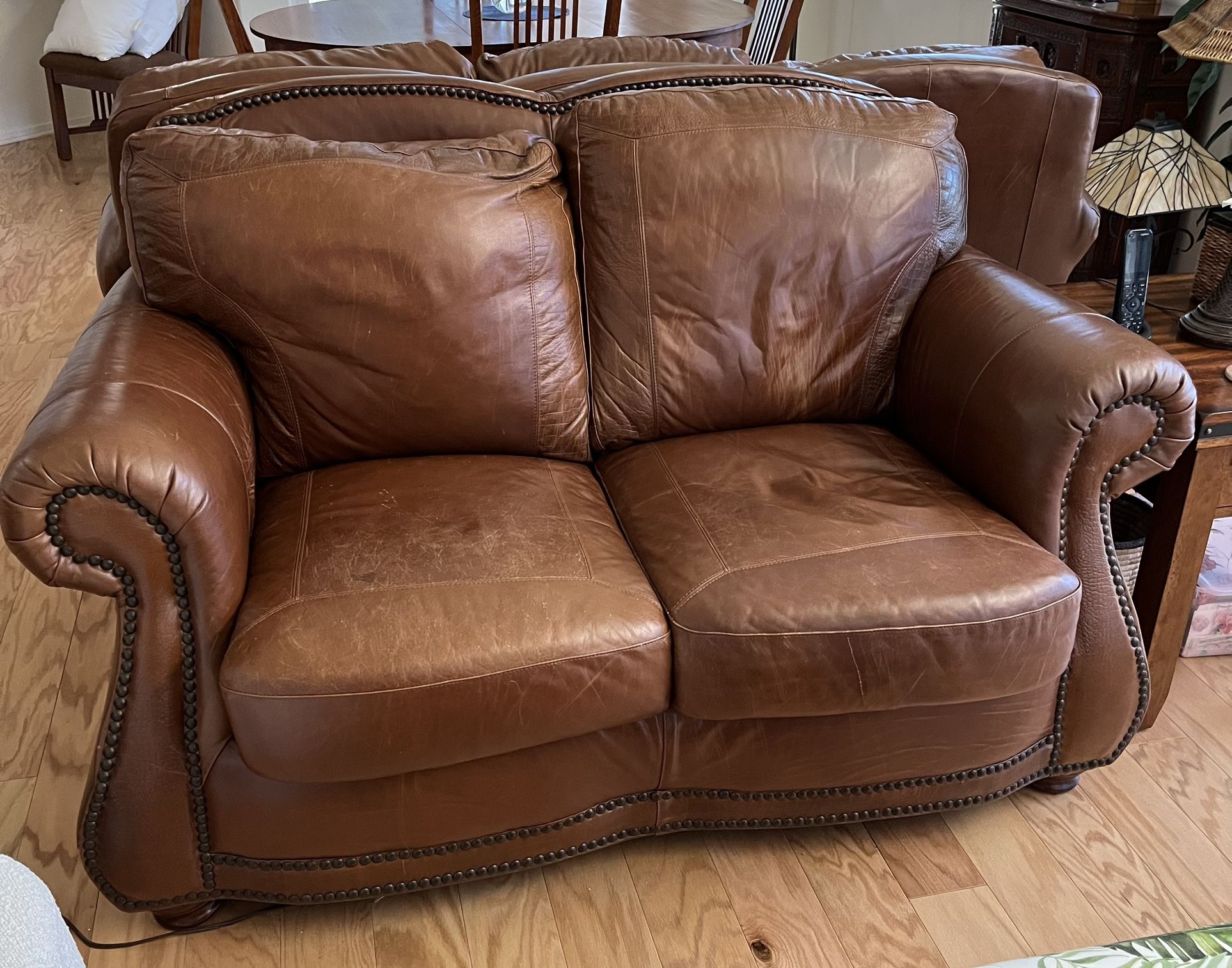 Real Leather Sofa & Loveseat