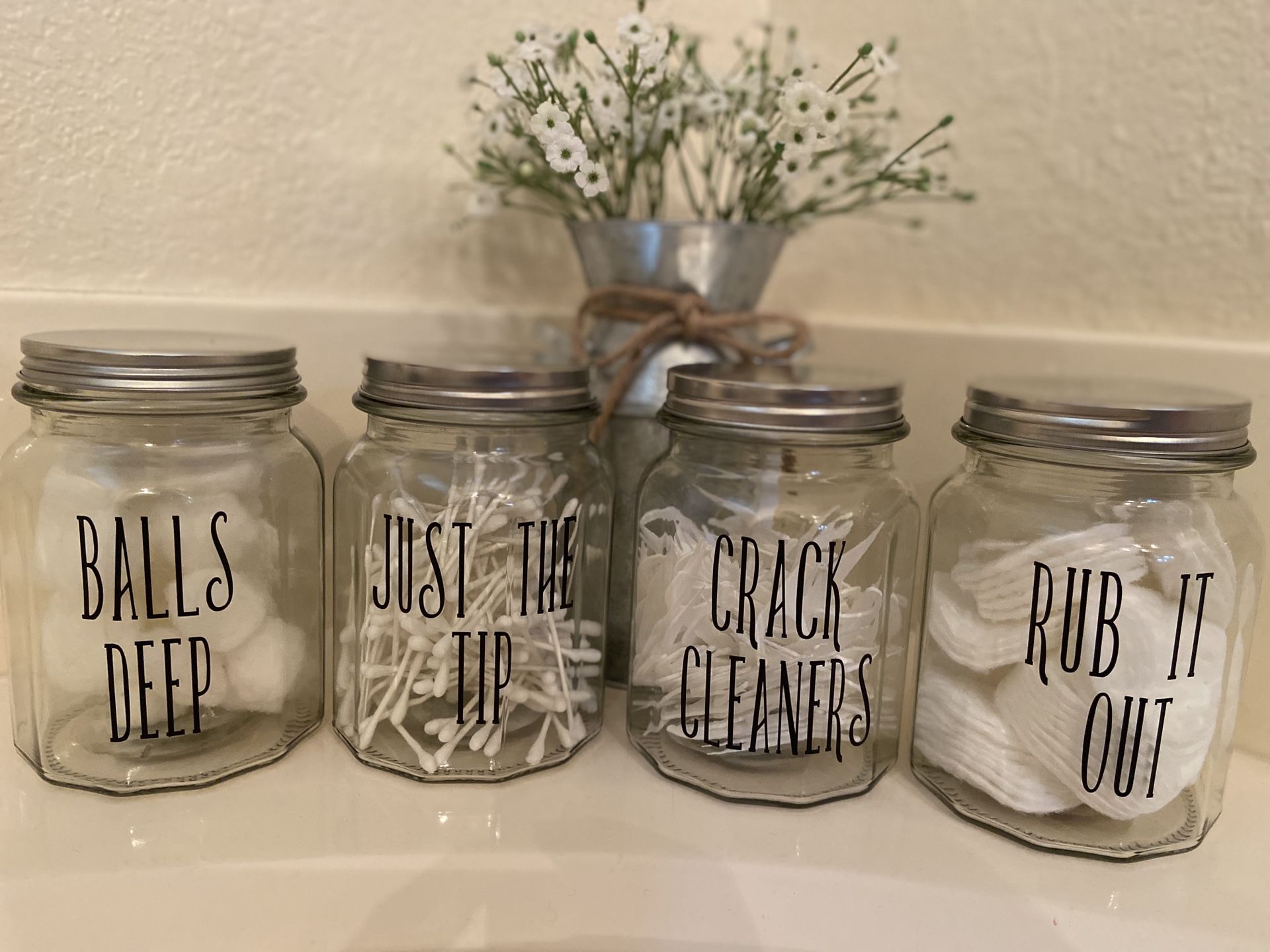 Funny bathroom jars