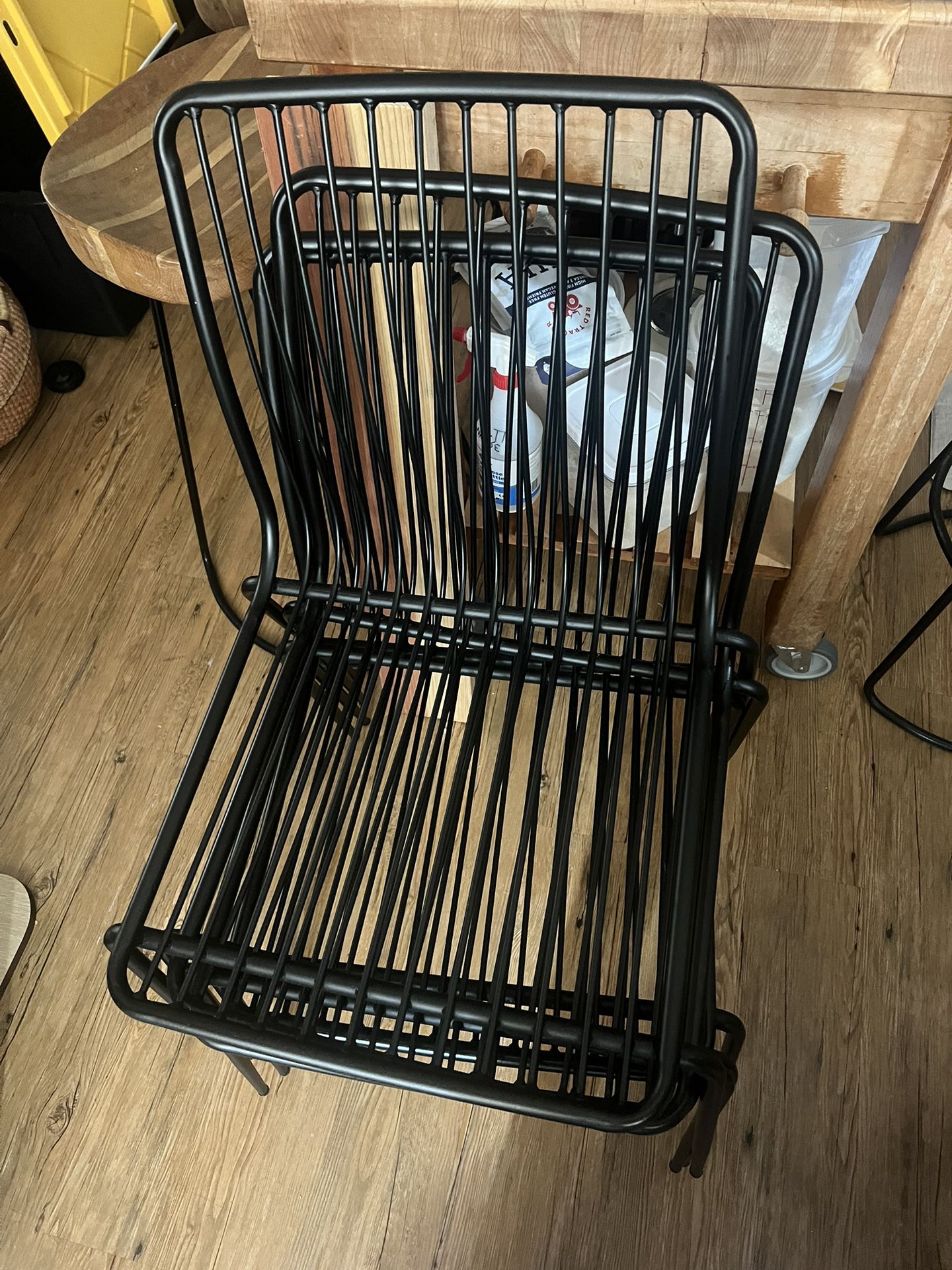 4 Metal Dining Chairs 