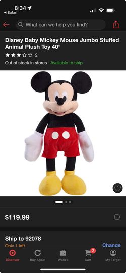 JUMBO Mickey Mouse Plush Toy