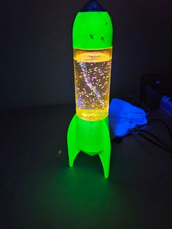 Rocket Lamp KEN ART STUDIOS Tornado light 16" glows in dark with black light