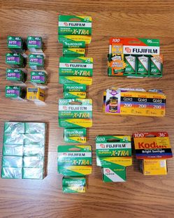 Lot of 31 35mm EXPIRED FILM + 1 Kodak EX 120 film