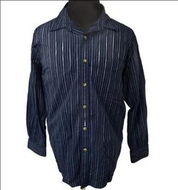 Dockers Classic Fit Striped Long Sleeve Button Down Dress  Shirt Top Mens Size XL Extra Large