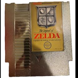 The Gold Edition of The Legend of Zelda game cartridge for the Nintendo NES