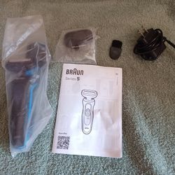 Braun Series 5 Electric Razor, Blue, Used Once, No Box