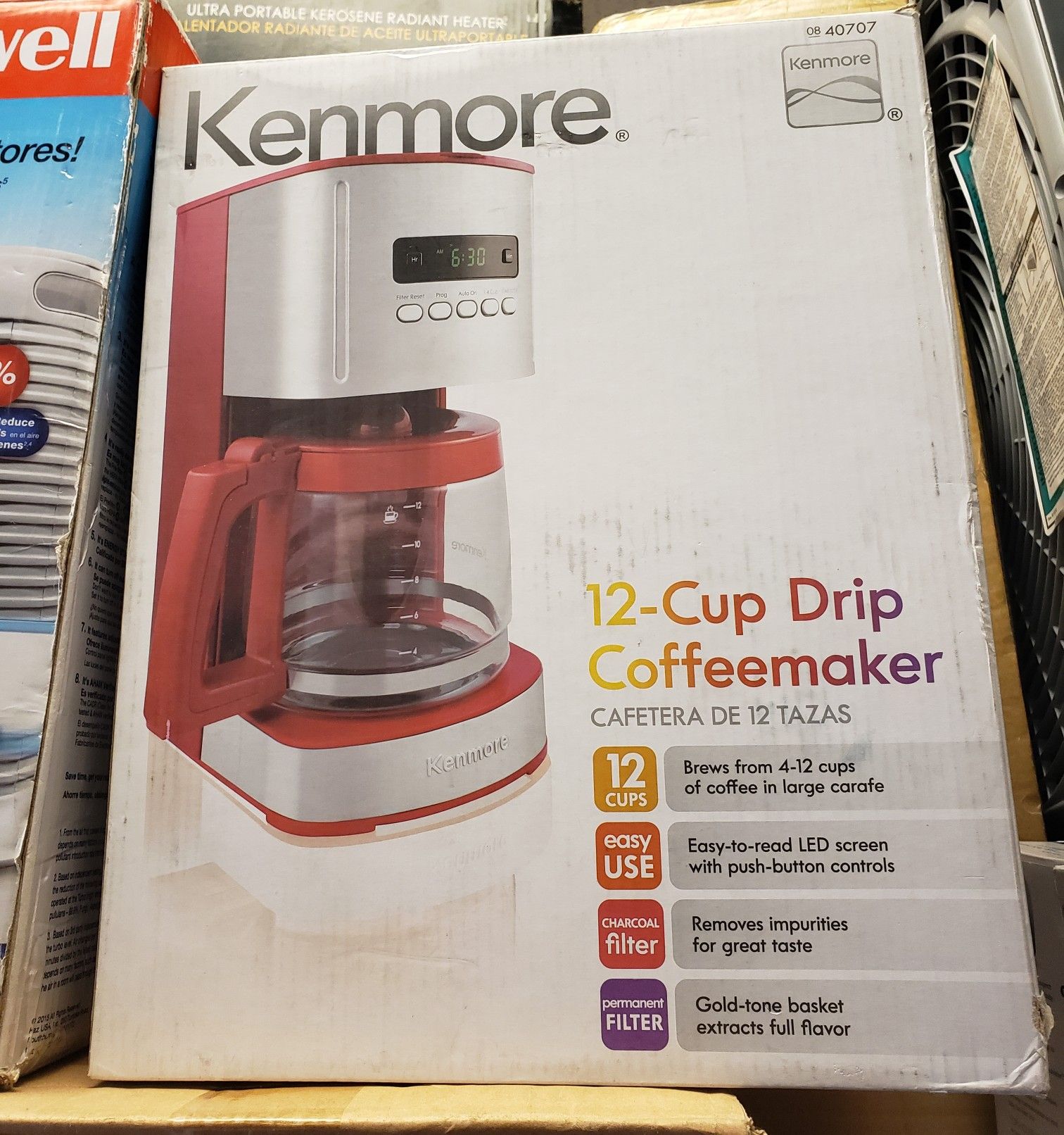 Kenmore 12-cup Programmable Coffee Maker, Red