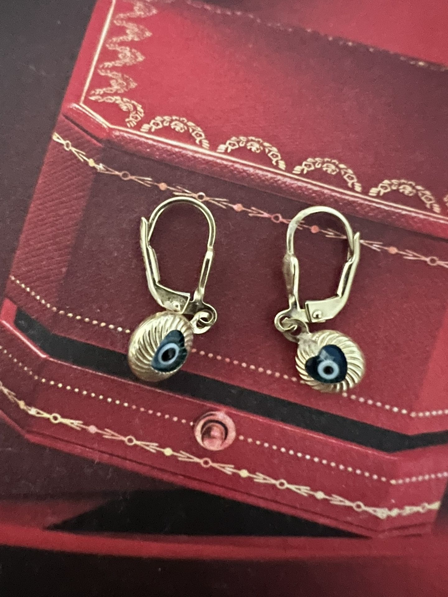 For Wedding 14K Solid Gold Earrings 