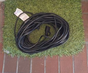 100 Ft Black Extension Cord – 16/3 Gauge, 3-Prong, ETL Listed