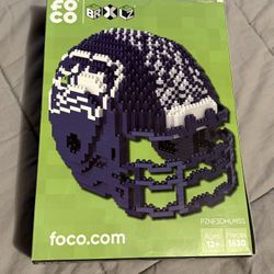 Seattle Seahawks Helmet BRXLZ 3D Lego type set
